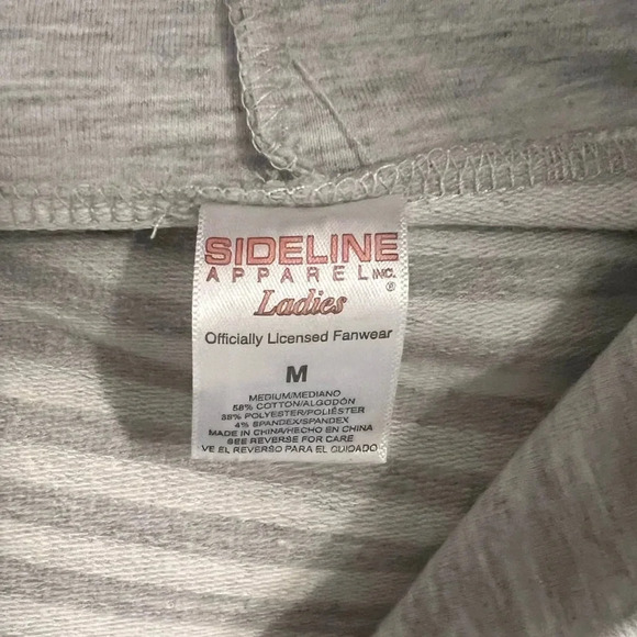 Sideline Apparel Womens Southern Miss Gray Striped Pullover Hoodie - Picture 6 of 6